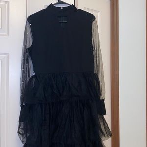 SHEIN black tulle dress